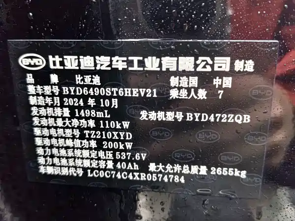 BYD Tang New Energy 2025