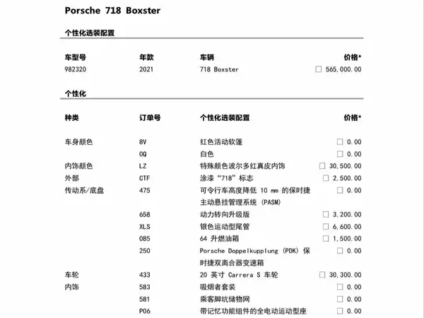 Porsche 718 2021